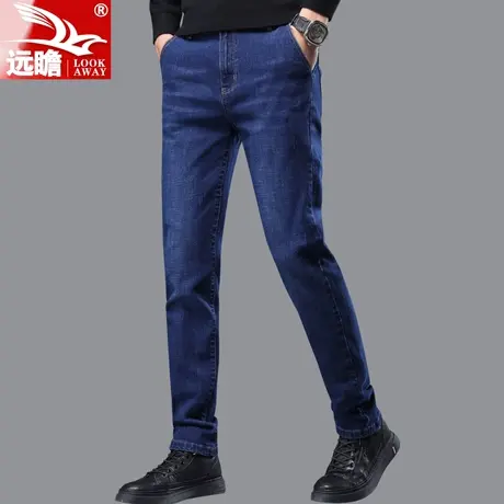 2022年新款冬季牛仔裤男修身小脚潮流弹力休闲直筒潮牌秋冬长裤子商品大图