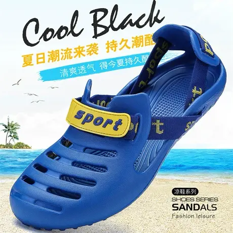 个性洞洞鞋沙滩鞋凉拖鞋防滑青年外穿潮流包头休闲开车凉鞋懒人鞋商品大图