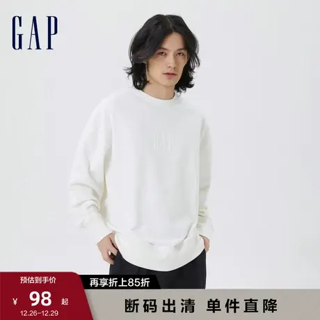 【断码特价】Gap男女装秋季美式宽松连帽卫衣时尚休闲情侣装上衣商品大图