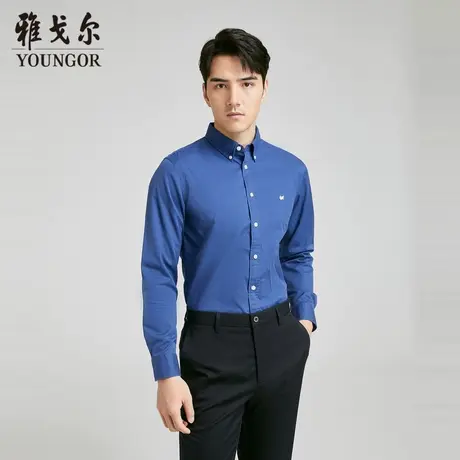 【商场同款】雅戈尔男士长袖衬衫新款官方商务休闲上班穿衬衫男图片