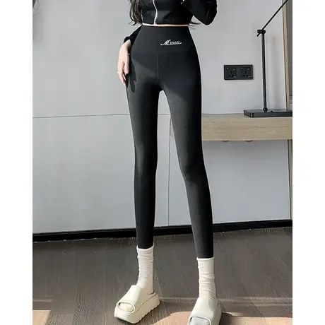 真维斯Z+女装 鲨鱼裤女外穿高腰提臀显瘦瑜伽紧身打底裤芭比裤X图片