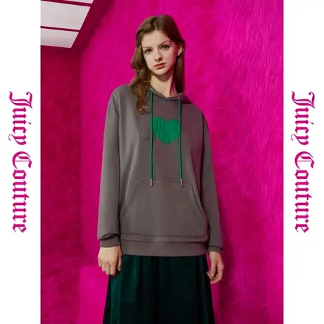 Juicy Couture橘滋秋女女装年款心动符号爱心立体压印连帽卫衣商品大图