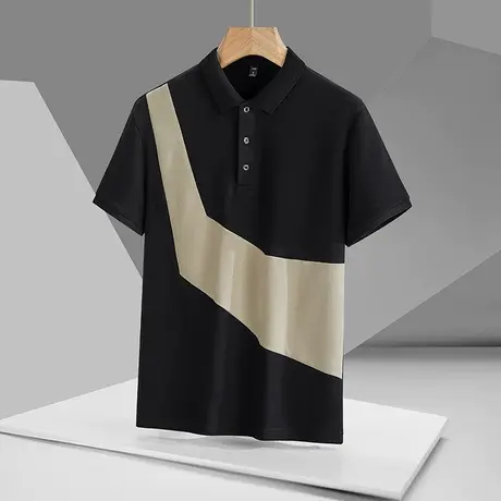 2023年新款衬衫领短袖polo衫男夏季男生潮流半袖男士休闲男款T恤商品大图