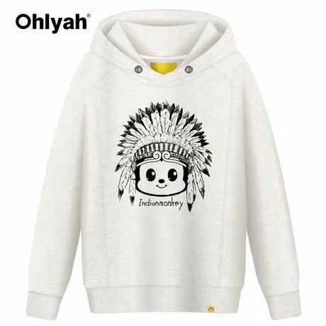 Ohlyah品牌宽松套头连帽卫衣情侣装女韩版大码显瘦学生潮班服定制商品大图