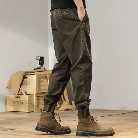 裤子男休闲裤百搭冬季宽松青年帅气束脚工装运动裤2022束脚裤休闲商品大图