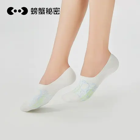 螃蟹秘密船袜女防滑不掉跟春夏隐形透气吸汗防臭浅口运动袜子短袜图片
