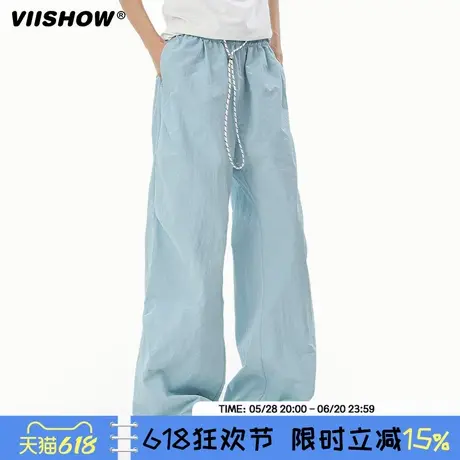 VIISHOW美式户外运动机能风伞兵裤男夏季薄款宽松直筒速干休闲裤商品大图