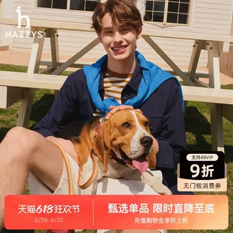 Hazzy哈吉斯男士休闲衬衣2025春夏新款时尚多口袋工装衬衫外套潮商品大图