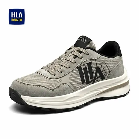 HLA/海澜之家男鞋新款复古潮流增高运动鞋耐磨跑步百搭休闲鞋商品大图