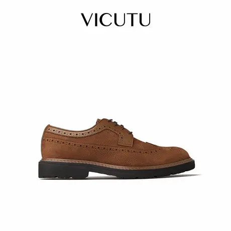 【明星同款】VICUTU威可多男士皮鞋秋季舒适商务通勤休闲百搭男鞋商品大图