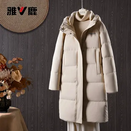 雅鹿2025秋冬新款休闲时尚长款羽绒服女款厚冬装保暖外套羽绒衣图片