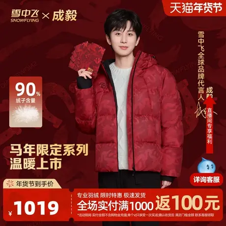 【成毅马年新年同款】雪中飞新款男女羽绒服多彩复古面包时尚运动图片