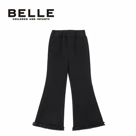 百丽童装belle儿童长裤2026春季新款长款休闲裤百搭女童喇叭裤子图片