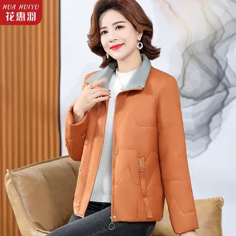 中年妈妈冬装外套羽绒棉服轻薄新款棉袄50岁中老年人女秋冬季棉衣商品大图