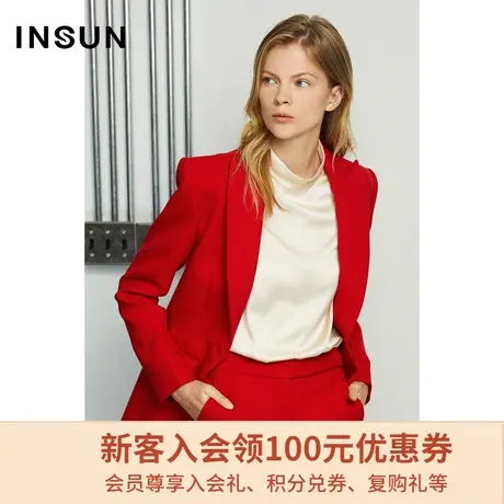 恩裳商场同款春季时尚高腰线设计简约干练线条感商务西装外套图片