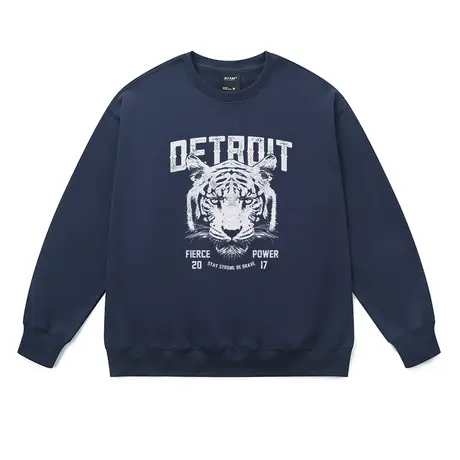 欧美潮牌老虎大码无帽卫衣男潮重磅高街潮流大牌感秋冬季落肩打底商品大图