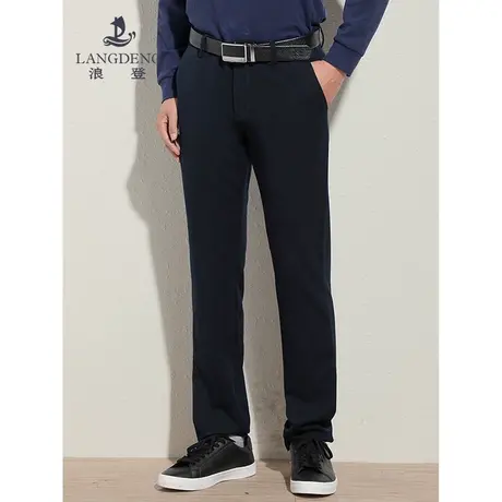 浪登中年男士休闲长裤2023秋冬新款弹力男裤父亲修身直筒爸爸裤子商品大图