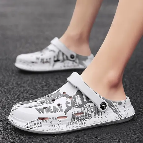 雨鞋男士户外钓鱼水鞋男款防滑雨靴套鞋胶鞋防水鞋男士沙滩洞洞鞋商品大图