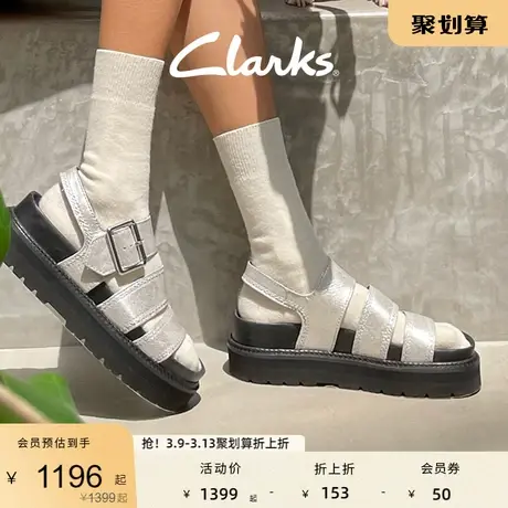 Clarks其乐Orianna Over女鞋夏季凉鞋女罗马凉鞋厚底沙滩凉鞋女图片