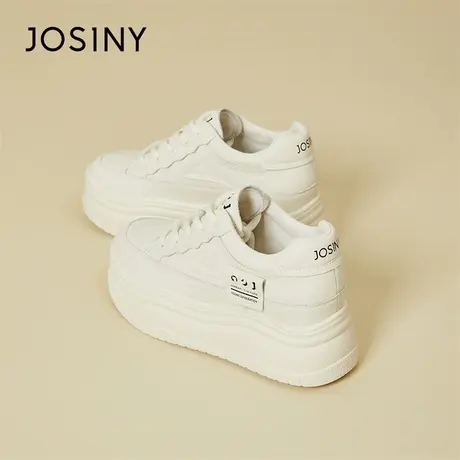Josiny/卓诗尼厚底板鞋2024新款春季休闲鞋百搭配裙子运动小白鞋商品大图