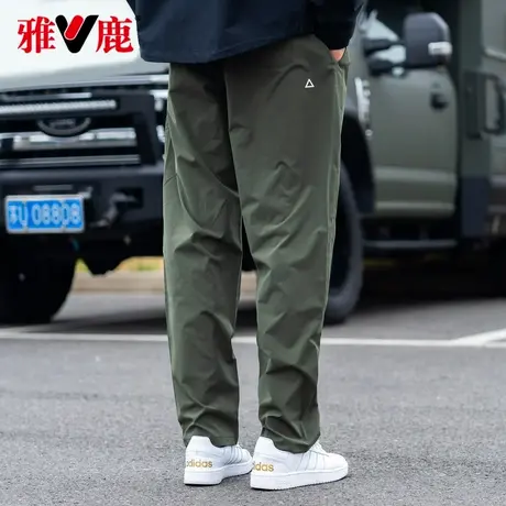 雅鹿男士休闲裤春夏季新款裤子简约百搭潮流长裤男户外薄款工装裤商品大图