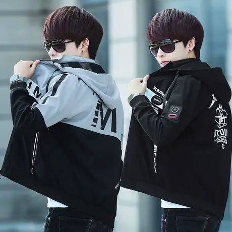 春秋季12大童13男孩子外套14初中学生15-16岁青少年秋装夹克上衣商品大图