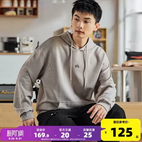 唐狮2024春秋季新款卫衣男士长袖休闲百搭黑色上衣外套连帽衫潮牌图片