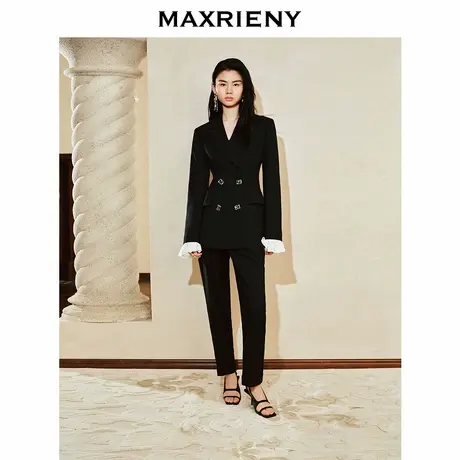 【奥莱】MAXRIENY精致都市宫廷裤子西裤商品大图