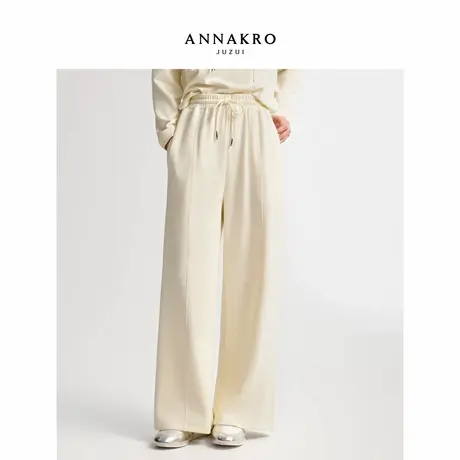 玖姿安娜蔻休闲日常运动简约风宽松直筒裤长裤女2026春季新款商品大图