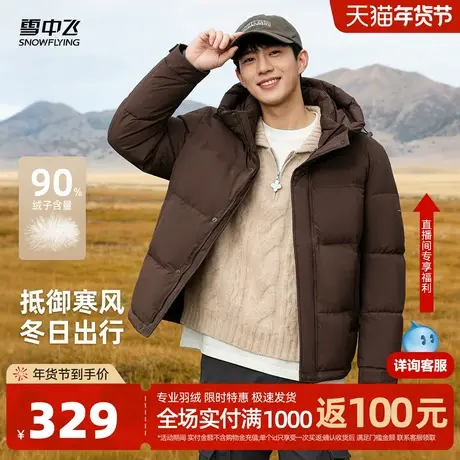 雪中飞2026春新款男士商务休闲户外羽绒服保暖面包男外套商品大图