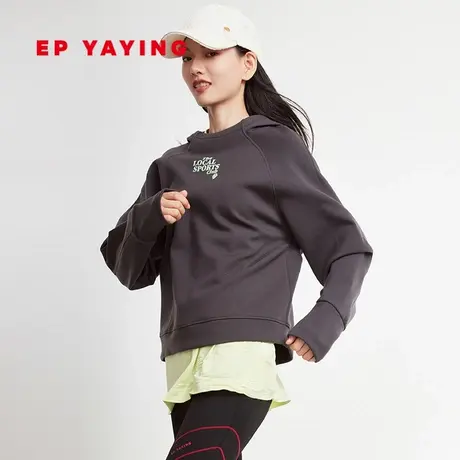 EP YAYING雅莹女装 羊毛植绒抽绳运动宽松圆领卫衣 商场同款5226A图片