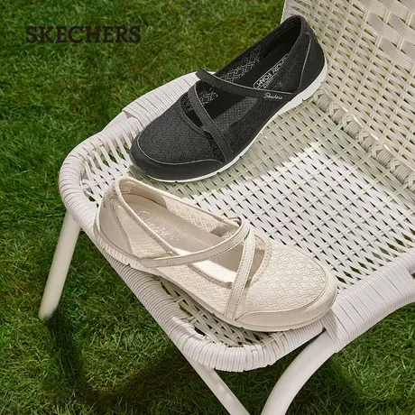 Skechers斯凯奇妈妈鞋女鞋低跟平底鞋透气优雅复古玛丽珍鞋芭蕾鞋图片
