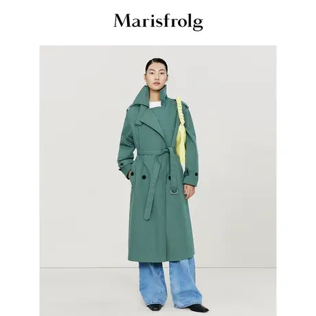 【意大利进口面料】玛丝菲尔风衣春季新款女风衣大衣英伦风外套商品大图