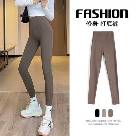 鲨鱼裤女士外穿秋装高腰弹力紧身打底裤收腹提臀无痕瑜伽芭比裤子商品大图