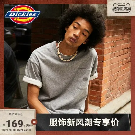 Dickies 春夏 工装口袋 休闲短袖T恤男女情侣宽松内搭商品大图