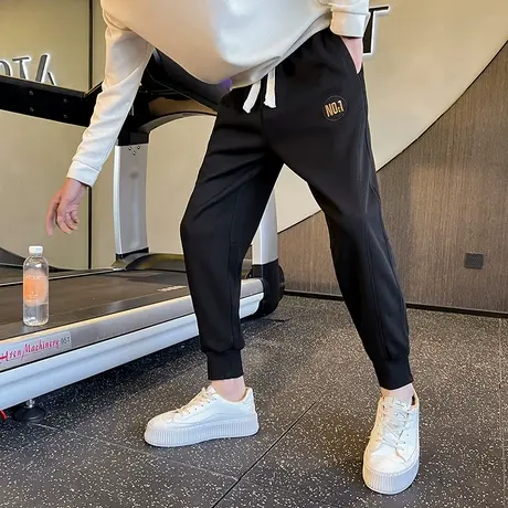 2023春秋季新款休闲卫裤男潮牌宽松青年运动长裤潮男哈伦裤束腿裤商品大图