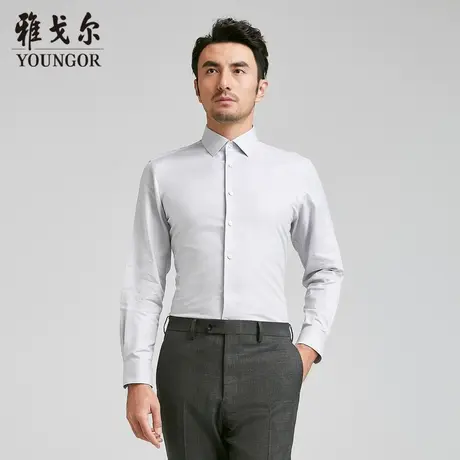 【商场同款】雅戈尔男士长袖衬衫新款官方商务休闲上班穿衬衫男图片