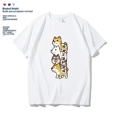 港风夏季潮牌卡通旺上加旺短袖t恤男韩版学生宽松纯棉半袖体恤图片