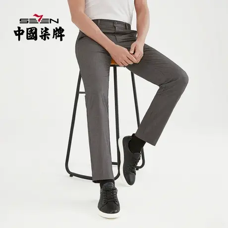 柒牌男装清仓休闲裤春夏男士舒适微弹青年长裤时尚休闲男裤商品大图
