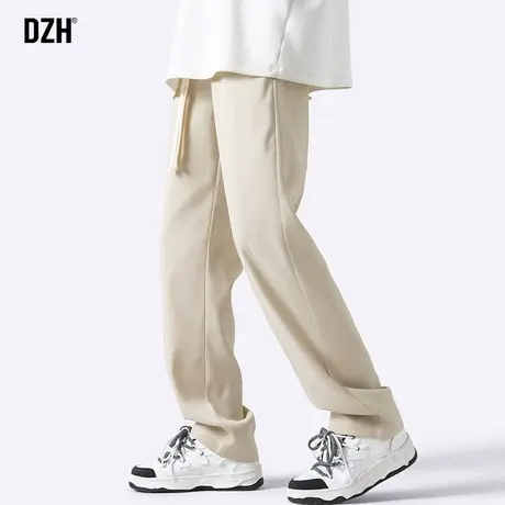 男士休闲裤直筒垂感西裤男冰丝裤子男款夏季薄款运动裤窄版直筒裤商品大图