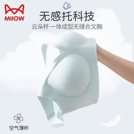 猫人内衣女小胸聚拢显大无痕背心式收副乳软支撑防下垂无钢圈文胸商品大图