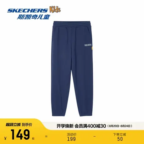 Skechers斯凯奇男子休闲冬季新款加绒针织运动裤长裤舒适时尚裤子图片
