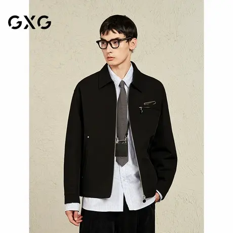 【X】【夹棉】GXG男装简约行政夹克男加厚夹棉夹克通勤外套24冬季商品大图