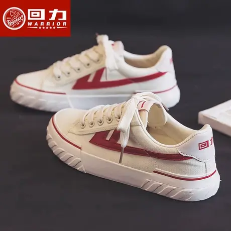回力女鞋帆布鞋女款2025夏季新款百搭情侣休闲板鞋子透气小白鞋女商品大图