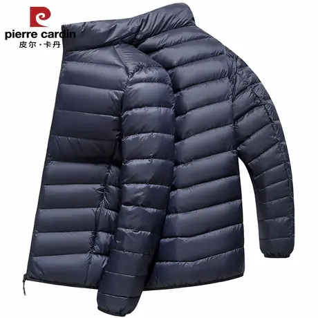 皮尔卡丹轻薄羽绒服男冬季2025新款短款立领外套男款90白鸭绒棉服商品大图