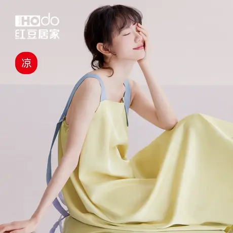红豆【凉凉衣】吊带睡裙女士夏季冰丝睡衣可外穿家居服凉感纯欲风商品大图