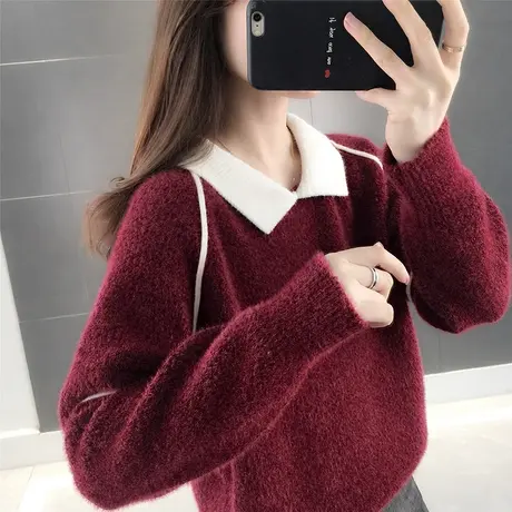 毛衣女新款2023爆款春装宽松外穿慵懒风洋气套头雪尼尔打底衫百搭商品大图