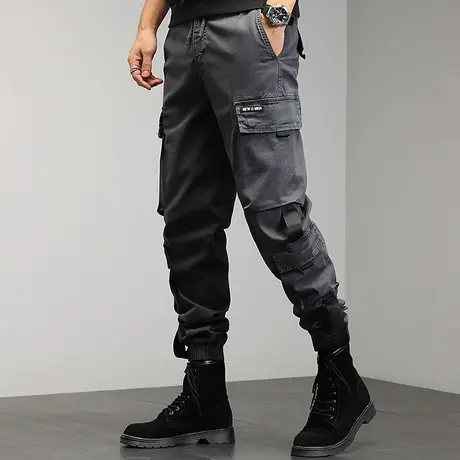 工装休闲裤2022冬季新款男士时尚潮牌百搭束脚休闲宽松舒适长裤子图片