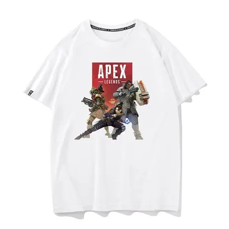 秀洛APEX游戏周边夏季短袖男女青少年宽松纯棉半袖衣服休闲t恤衫图片