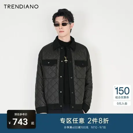 TRENDIANO官方男装冬季新款棉袄棉衣外套男棉服图片